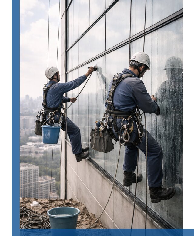 Профессиональная мойка фасадных окон альпинистами в Каменске-Шахтинском