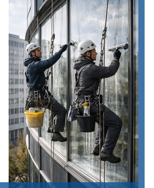Мойка панорамных окон в Каменске-Шахтинском от 361 р. заказать у ВЫСОТНИК-Ксш