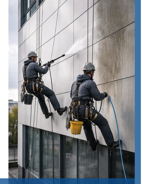 Мойка фасада из композита в Каменске-Шахтинском по цене от 309 р. | ВЫСОТНИК-Ксш