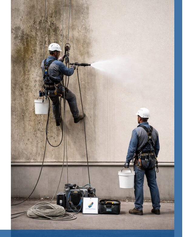 Очистка фасада от плесени в Каменске-Шахтинском от 309 р. | ВЫСОТНИК-Ксш