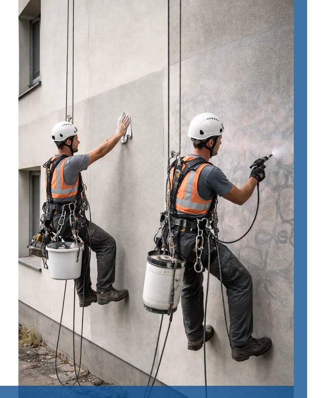 Антиграффити покрытие фасада в Каменске-Шахтинском от 618 р. | ВЫСОТНИК-Ксш