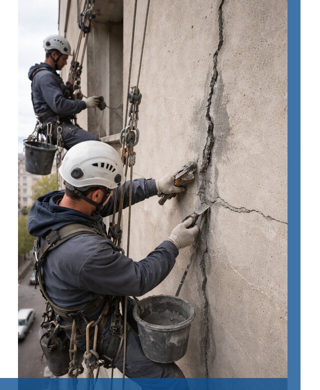 Заделка трещин на фасаде в Каменске-Шахтинском от 927 р. | ВЫСОТНИК-Ксш