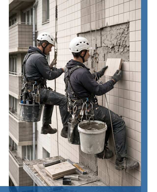 Ремонт облицовки фасада плиткой в Каменске-Шахтинском от 1854 р. | ВЫСОТНИК-Ксш