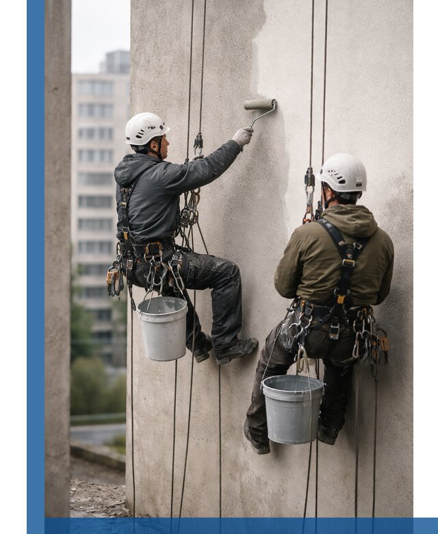 Покраска фасадов высотными альпинистами в Каменске-Шахтинском с гарантией