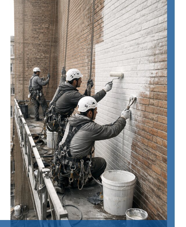 Покраска кирпичного фасада в Каменске-Шахтинском от 361 р. | ВЫСОТНИК-Ксш