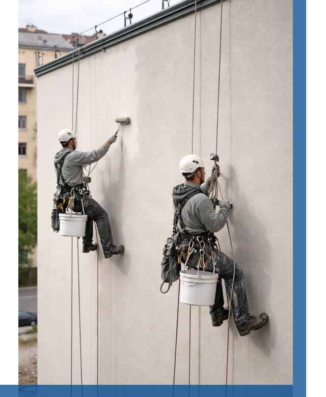 Покраска оштукатуренного фасада в Каменске-Шахтинском от 330 р. | ВЫСОТНИК-Ксш