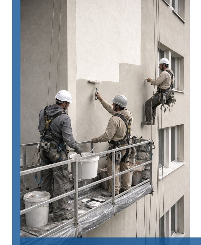 Покраска оштукатуренного фасада в Каменске-Шахтинском под ключ с гарантией