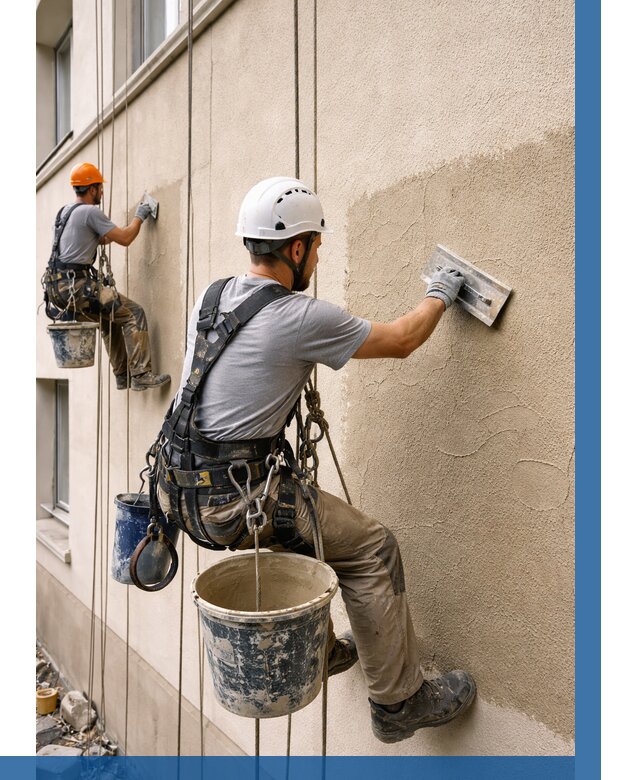 Декоративная штукатурка фасада в Каменске-Шахтинском от 1236 р. | ВЫСОТНИК-Ксш