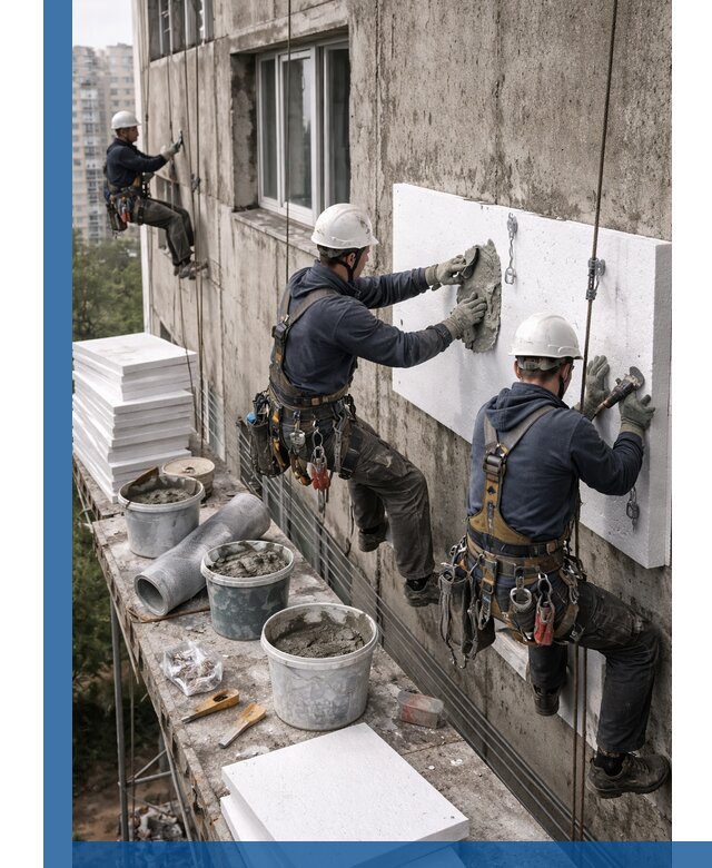 Утепление фасада пенополистиролом в Каменске-Шахтинском под ключ