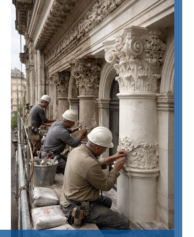 Реставрация фасадной лепнины в Каменске-Шахтинском от 2575 р. | ВЫСОТНИК-Ксш