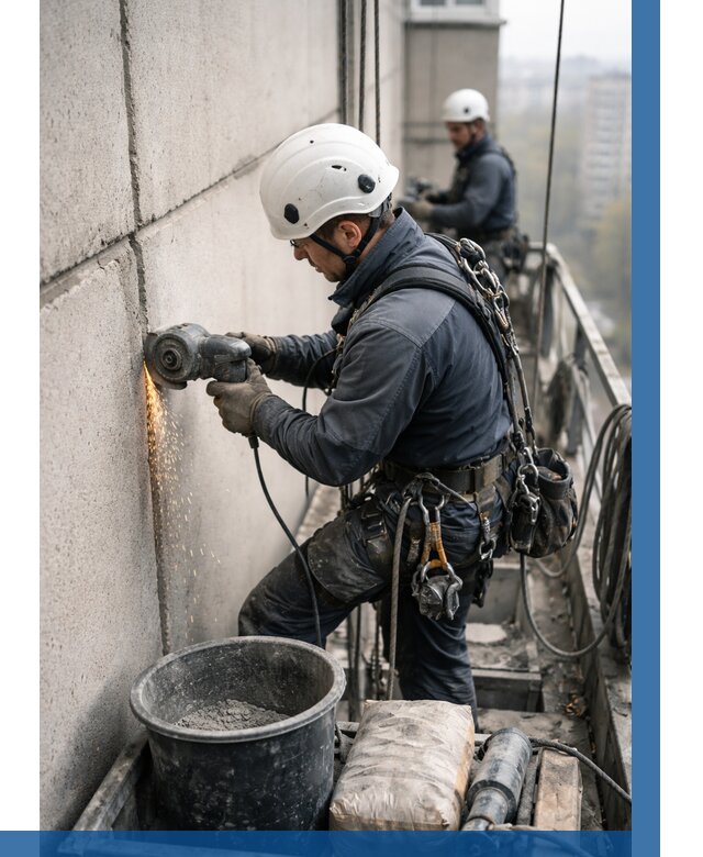 Штробление межпанельных швов в Каменске-Шахтинском от 1236 р. | ВЫСОТНИК-Ксш