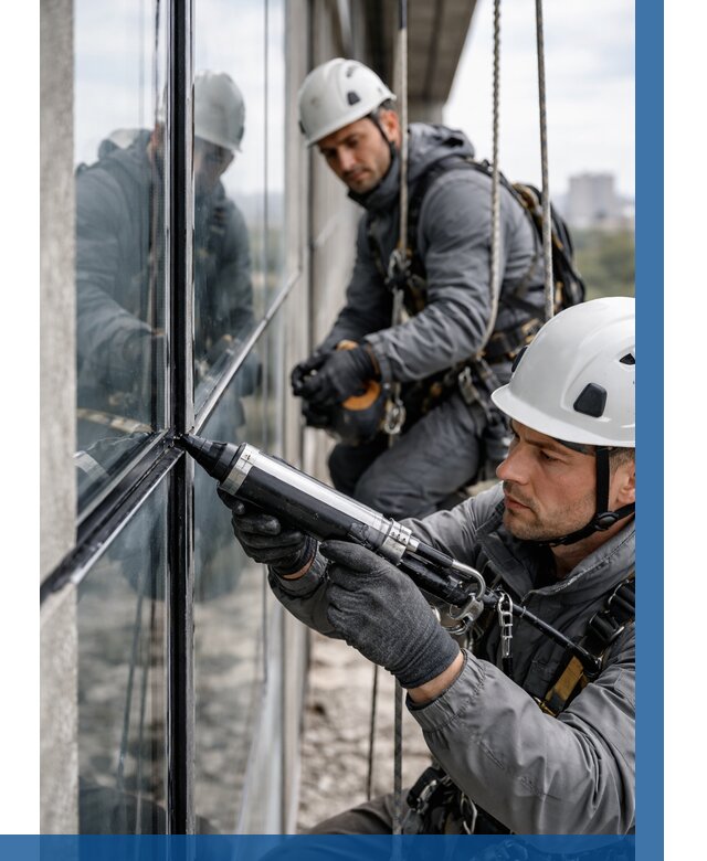 Герметизация витражных швов в Каменске-Шахтинском от 670 р. | ВЫСОТНИК-Ксш