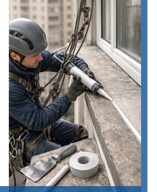 Герметизация балконного козырька в Каменске-Шахтинском от 4635 р. | ВЫСОТНИК-Ксш