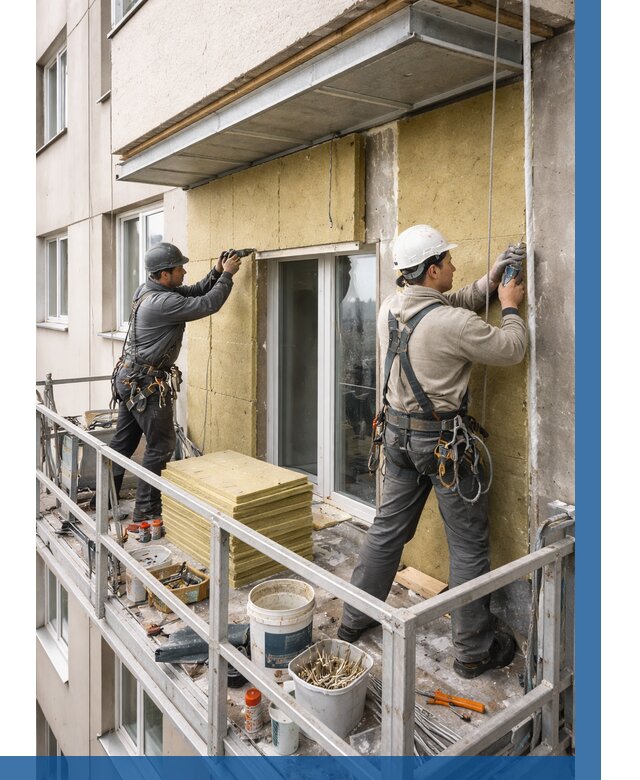 Утепление балкона снаружи в Каменске-Шахтинском от 1648 р. под ключ ВЫСОТНИК-Ксш