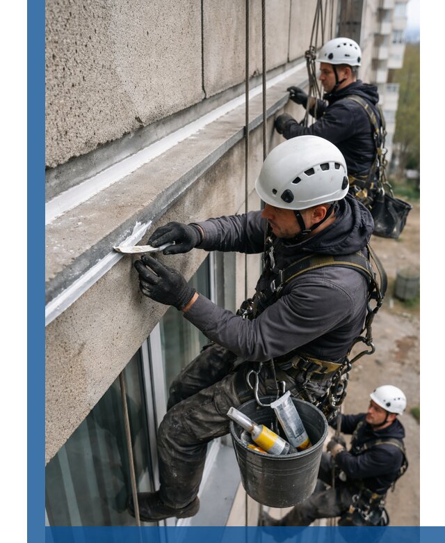 Герметизация примыкания балкона в Каменске-Шахтинском под ключ с гарантией