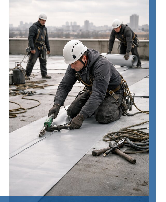 Ремонт мембранной кровли в Каменске-Шахтинском от 1854 р./м2 | ВЫСОТНИК-Ксш