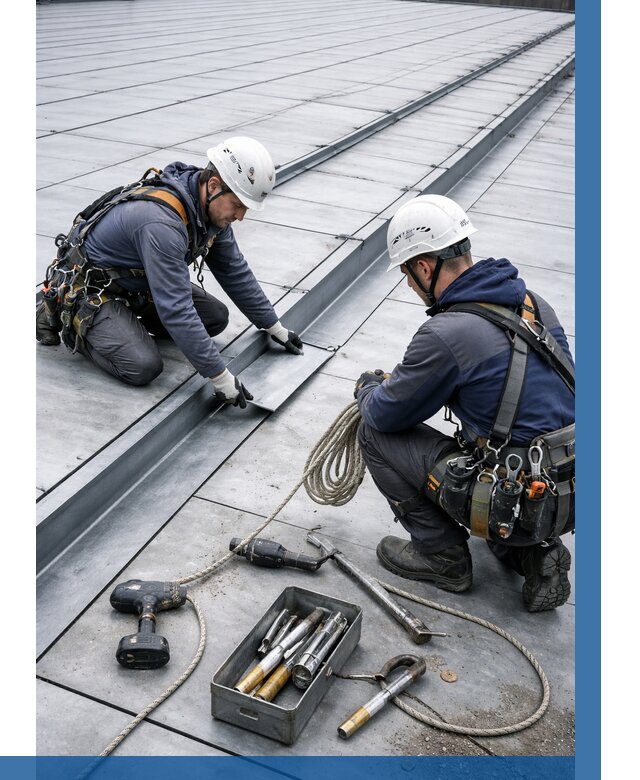 Ремонт фальцевой кровли в Каменске-Шахтинском от 721 р. | ВЫСОТНИК-Ксш