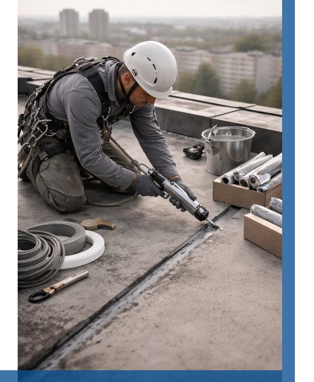 Герметизация швов кровли в Каменске-Шахтинском от 464 р./м2 | ВЫСОТНИК-Ксш