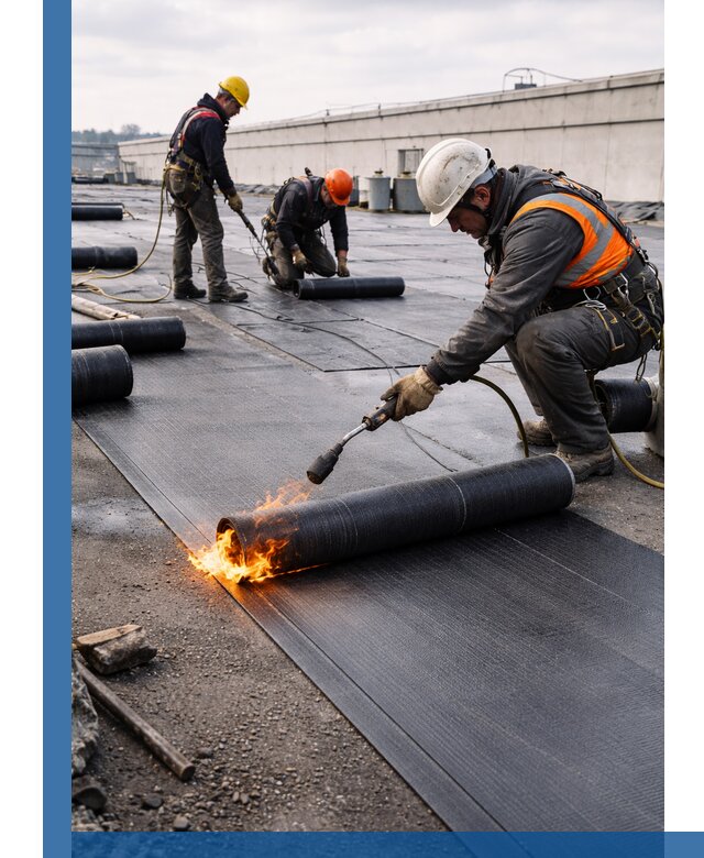 Монтаж наплавляемой кровли в Каменске-Шахтинском профессионально