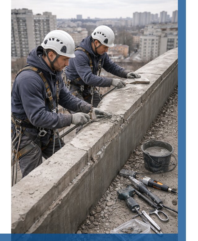 Ремонт парапета на кровле в Каменске-Шахтинском от 1545 р. | ВЫСОТНИК-Ксш