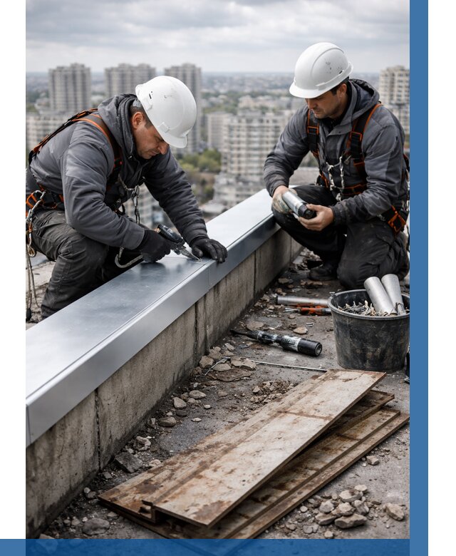 Замена парапетных крышек под ключ в Каменске-Шахтинском от 1236 р. | ВЫСОТНИК-Ксш