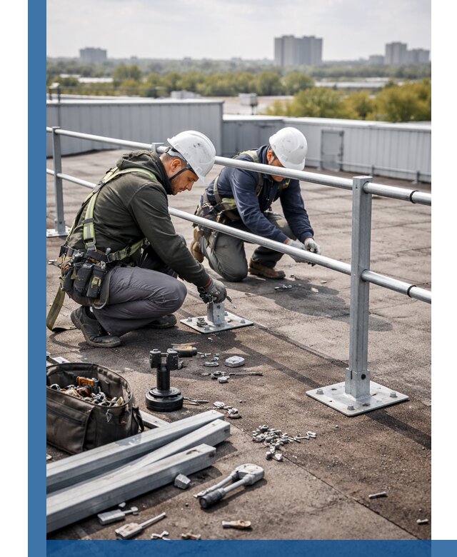 Монтаж кровельного ограждения в Каменске-Шахтинском под ключ с гарантией