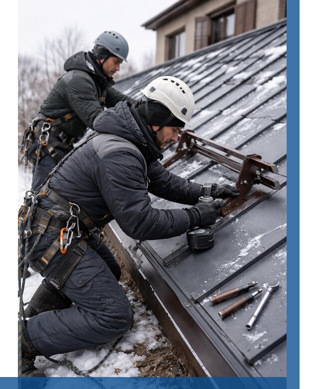 Монтаж снегозадержателей в Каменске-Шахтинском от 464 р. | ВЫСОТНИК-Ксш