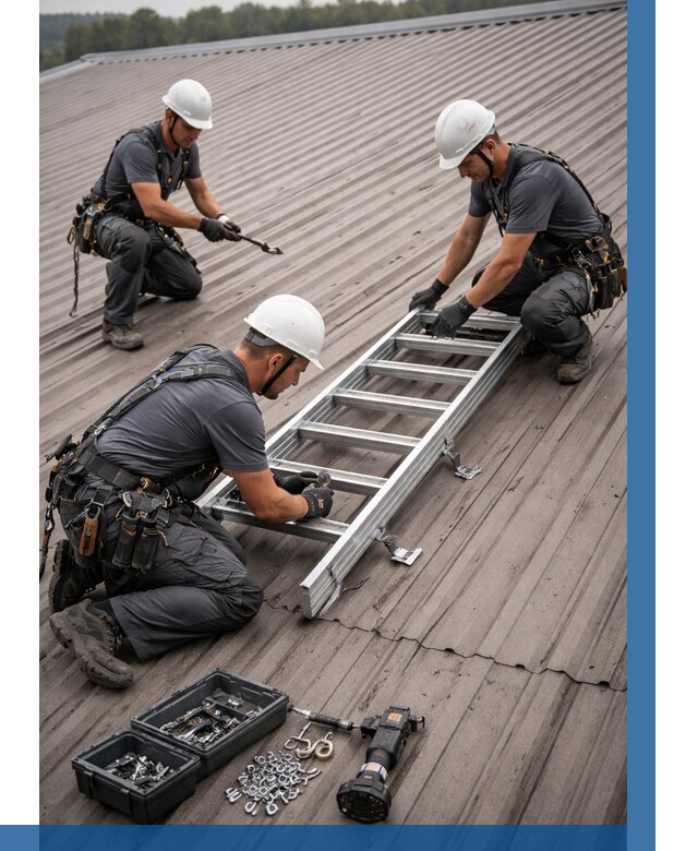 Монтаж кровельной лестницы в Каменске-Шахтинском от 4635 р. | ВЫСОТНИК-Ксш