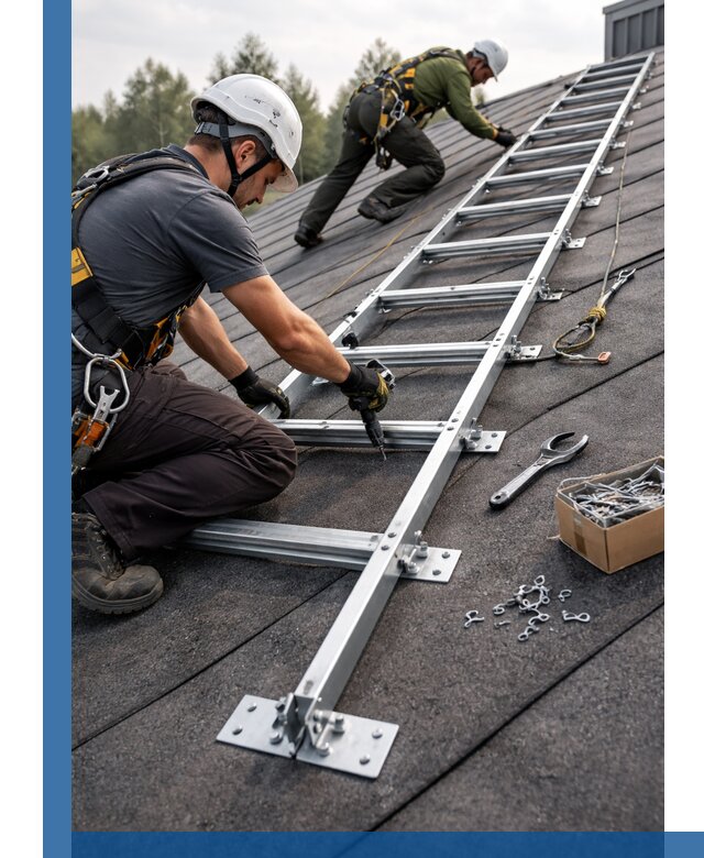 Профессиональный монтаж кровельной лестницы в Каменске-Шахтинском под ключ