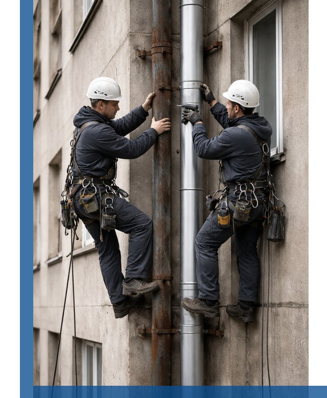 Замена водосточных труб в Каменске-Шахтинском: монтаж и демонтаж под ключ