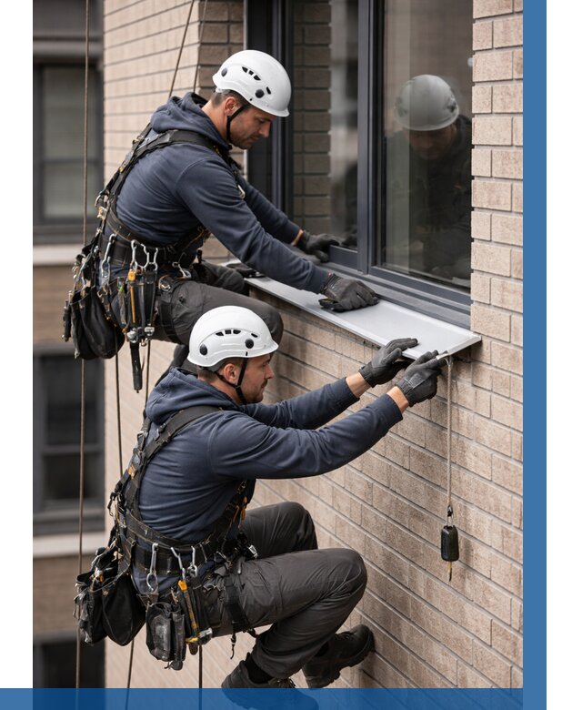 Монтаж оконных отливов под ключ в Каменске-Шахтинском от 3605 р. | ВЫСОТНИК-Ксш