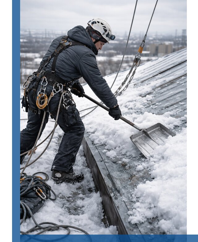 Профессиональная очистка кровли от снега и наледи в Каменске-Шахтинском