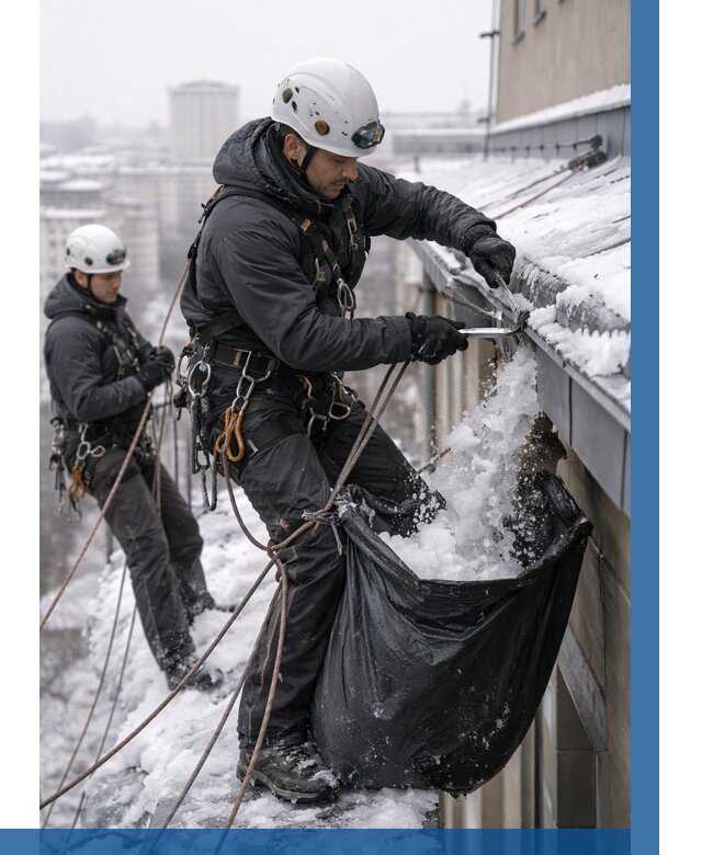 Аварийная очистка крыши в Каменске-Шахтинском под ключ от 309 р. | ВЫСОТНИК-Ксш