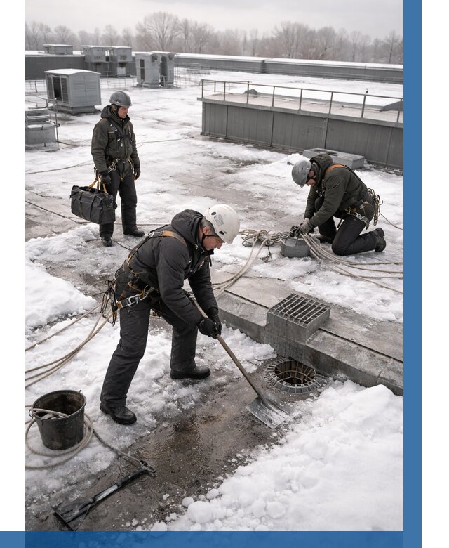 Абонентское обслуживание кровли зимой в Каменске-Шахтинском от 8241 р. | ВЫСОТНИК-Ксш