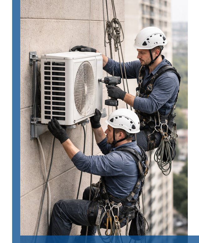 Монтаж внешнего блока кондиционера в Каменске-Шахтинском установка и крепление