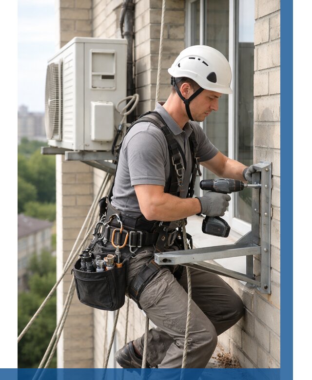 Установка кронштейнов кондиционера в Каменске-Шахтинском от 3605 р. | ВЫСОТНИК-Ксш