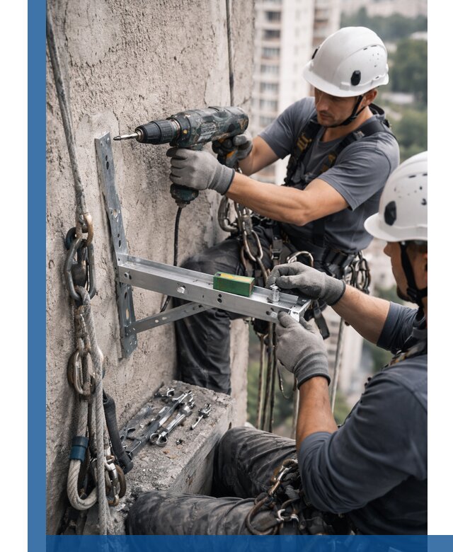 Установка кронштейнов кондиционера и крепежа в Каменске-Шахтинском