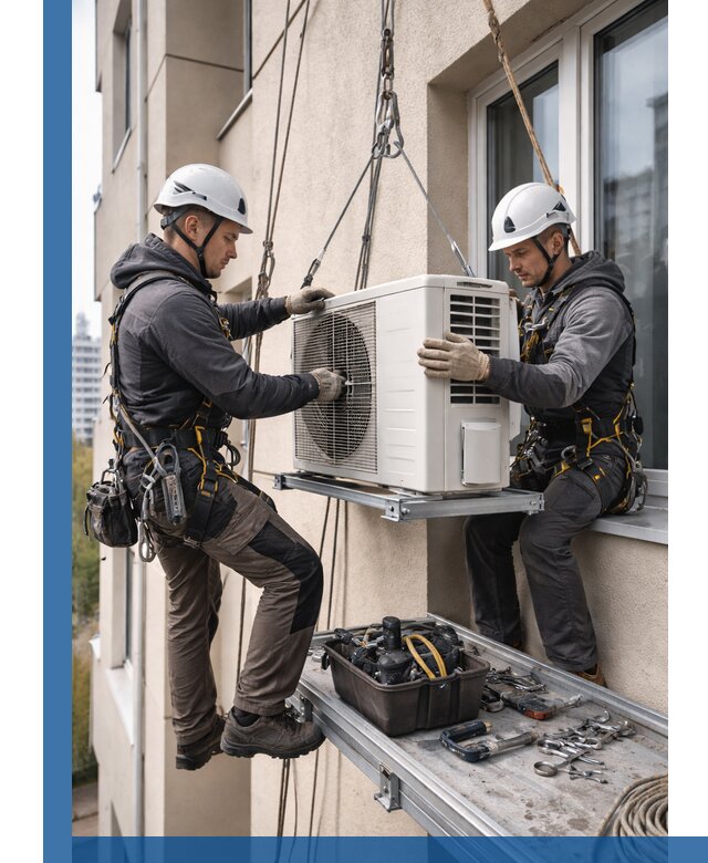 Перенос внешнего блока кондиционера в Каменске-Шахтинском с монтажом и крепежом