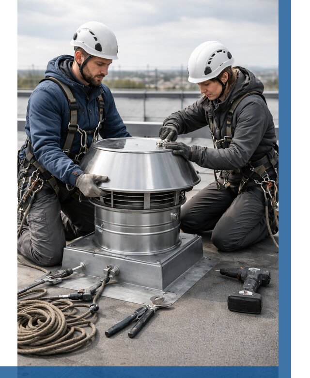 Установка дефлекторов на кровле в Каменске-Шахтинском от 4635 р. | ВЫСОТНИК-Ксш