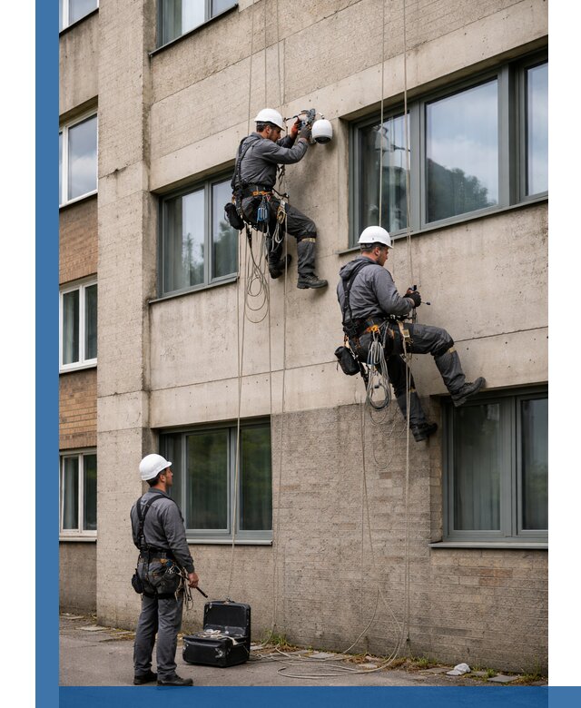 Монтаж фасадных камер видеонаблюдения в Каменске-Шахтинском под ключ