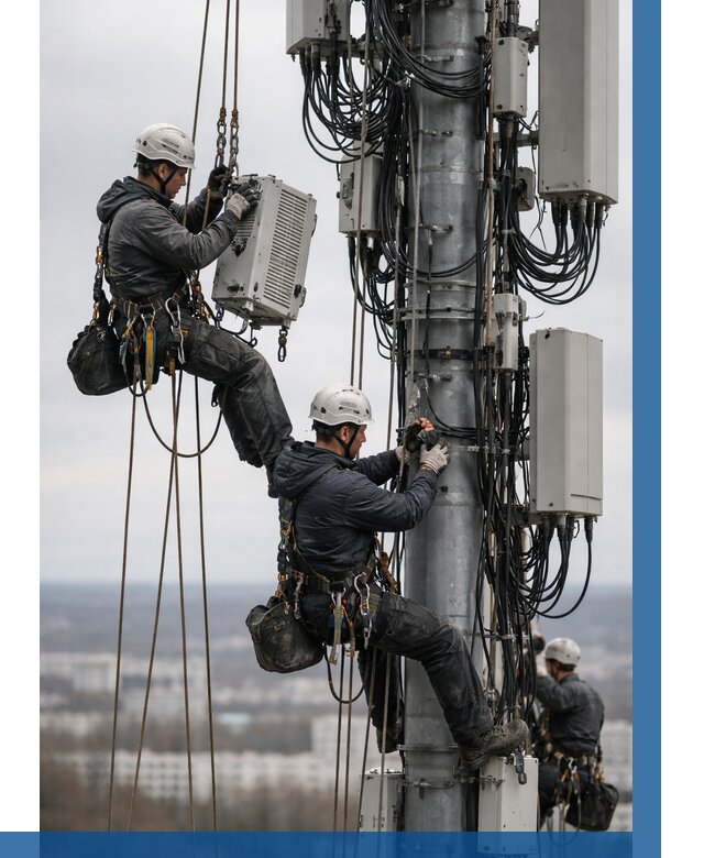 Монтаж оборудования связи на мачте в Каменске-Шахтинском от 7726 р. | ВЫСОТНИК-Ксш