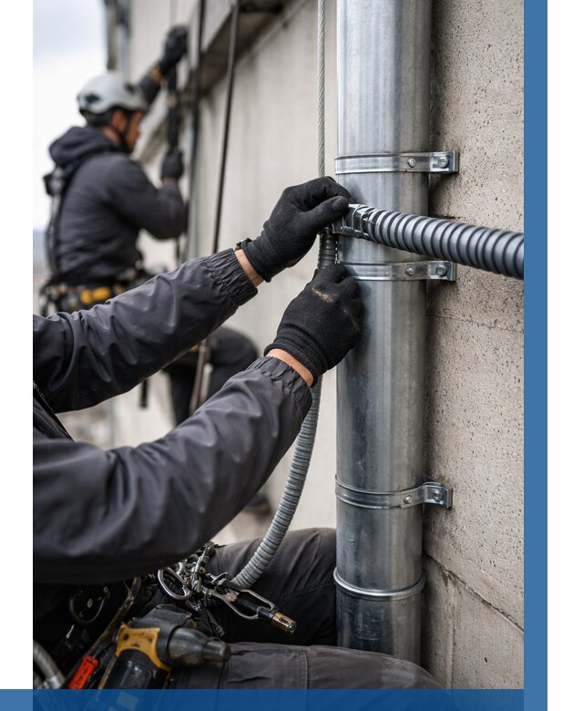 Монтаж гофры для кабеля в Каменске-Шахтинском от 309 р. | ВЫСОТНИК-Ксш