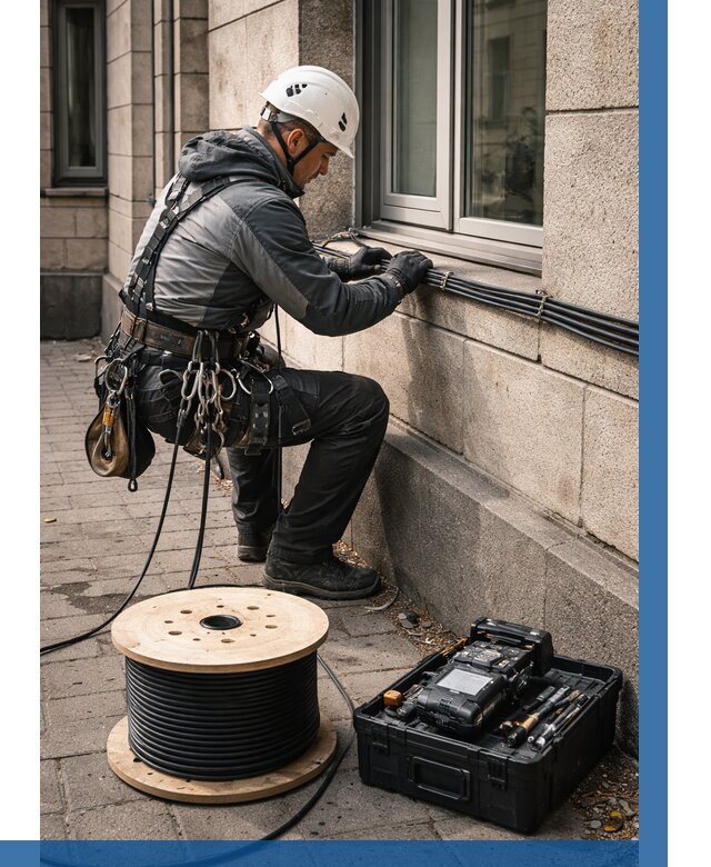 Прокладка оптоволоконного кабеля в Каменске-Шахтинском от 824 р. | ВЫСОТНИК-Ксш