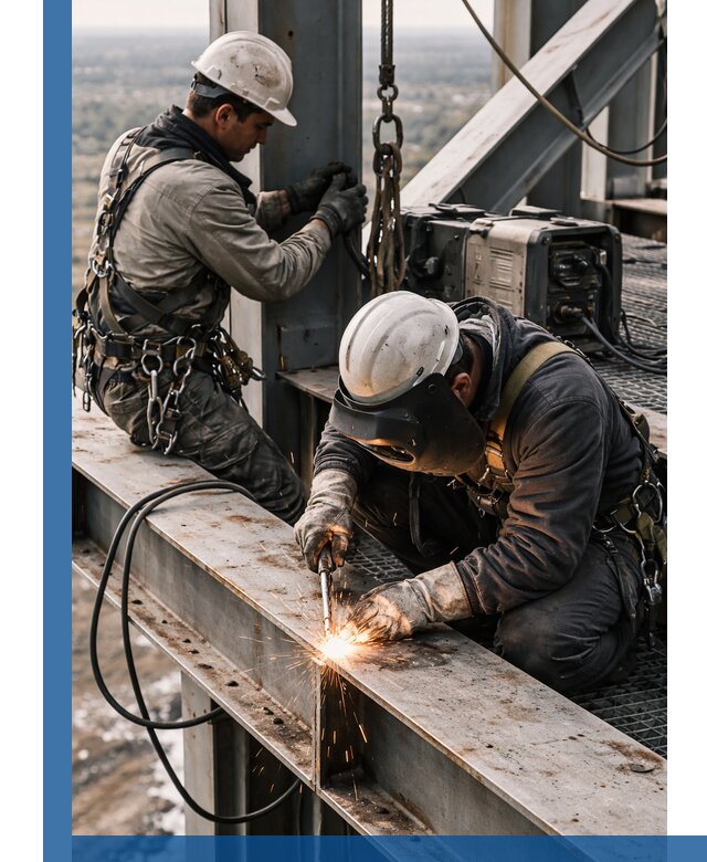 Высотные сварочные работы в Каменске-Шахтинском для промышленных объектов