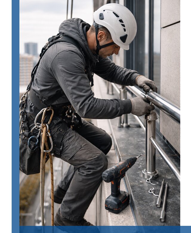 Монтаж ограждений на высоте в Каменске-Шахтинском для зданий и конструкций