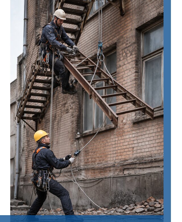 Демонтаж пожарной лестницы в Каменске-Шахтинском от 12361 р. | ВЫСОТНИК-Ксш