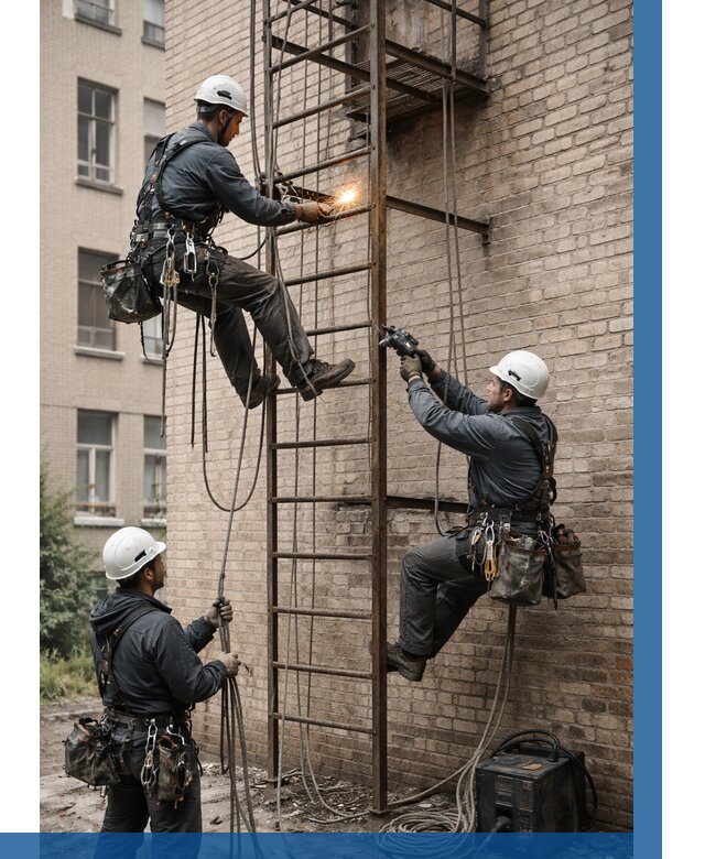 Ремонт пожарной лестницы в Каменске-Шахтинском от 7726 р. | ВЫСОТНИК-Ксш