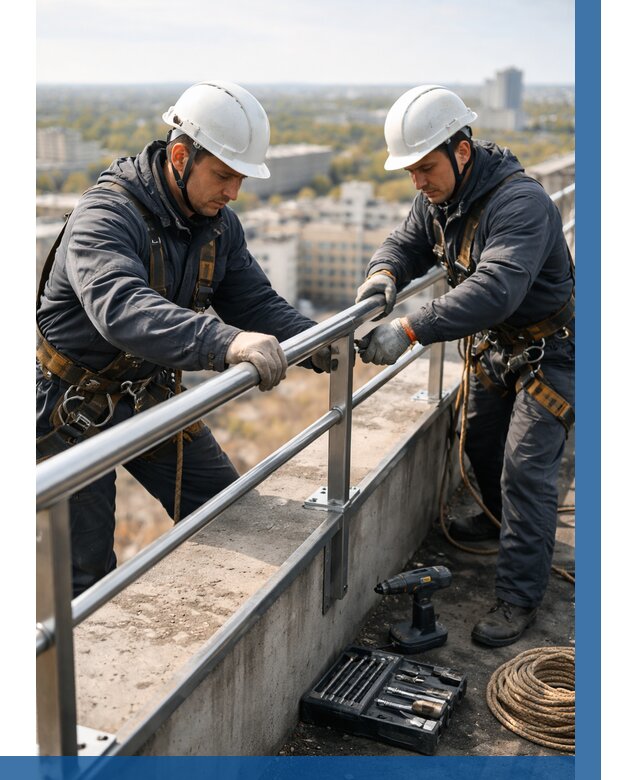 Монтаж перил на высоте в Каменске-Шахтинском от 2575 р. | ВЫСОТНИК-Ксш