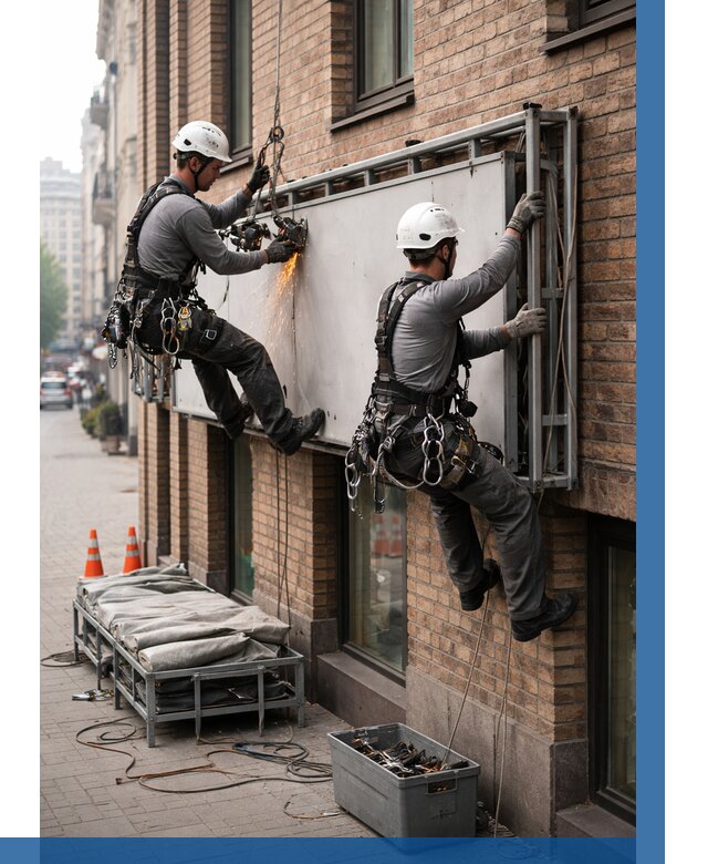 Демонтаж рекламной вывески в Каменске-Шахтинском от 6696 р. | ВЫСОТНИК-Ксш