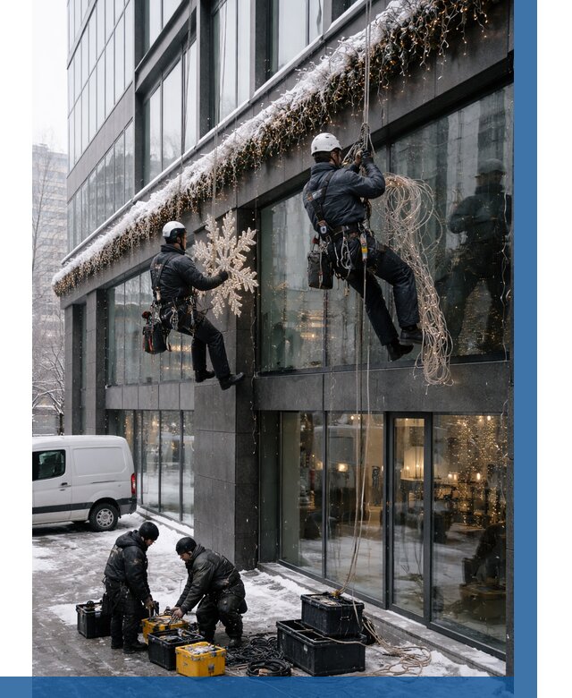 Демонтаж новогоднего оформления в Каменске-Шахтинском от 5666 р. | ВЫСОТНИК-Ксш